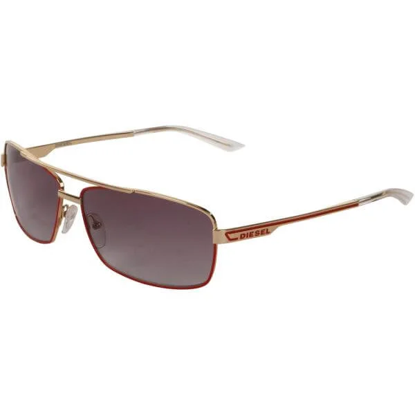 Diesel Men's contrast metal frame sunglasses - One Size - Rouge Image 1