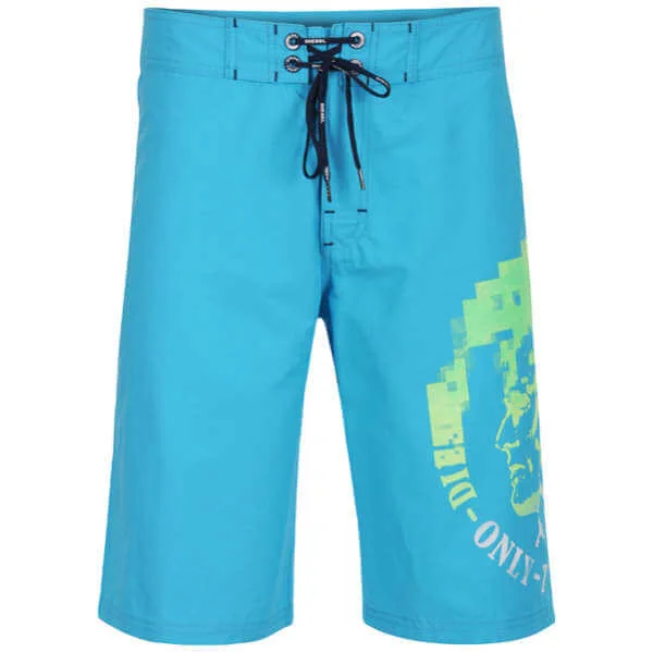 Diesel Men's Deck Swimwear Long Shorts - Bright Blue - S - Bleu Image 1