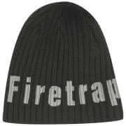 Firetrap Tic logo ribbed knit beanie - One Size - Noir Image 1