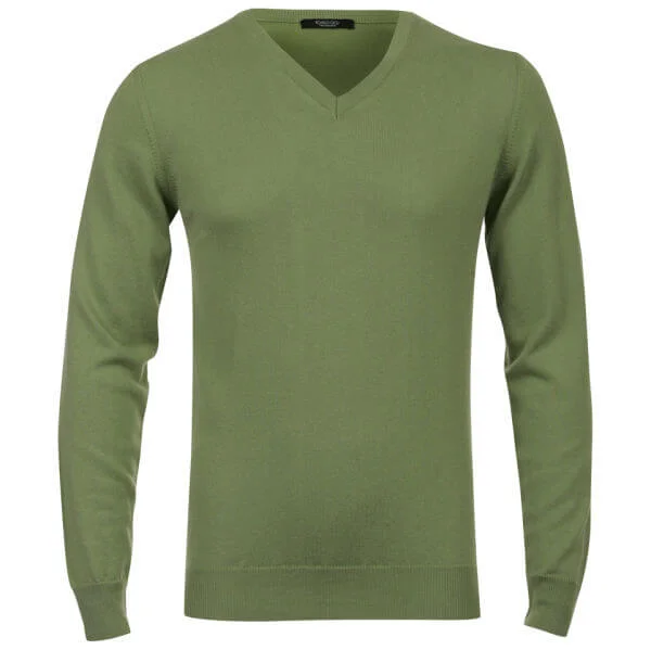 Romeo Gigli Men's Italian Cotton Cashmere Jumper - Medium Green - M - Vert Citron Image 1