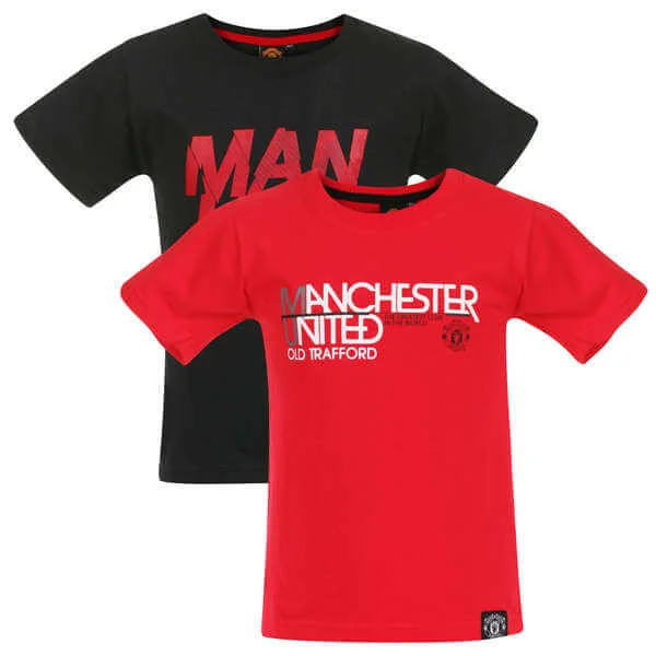 Boys' Manchester United 2-Pack 1878 T-Shirts - 2/3 Image 1