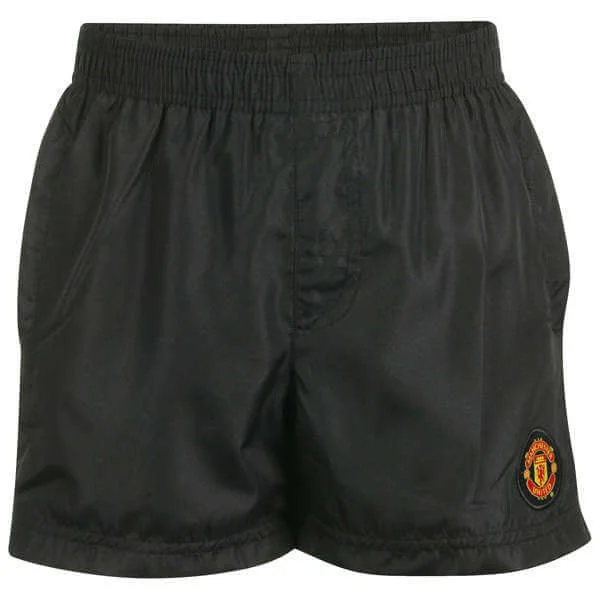Boys' Manchester United Woven Short - Black - 3 - Noir Image 1