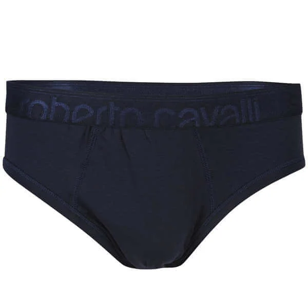 Roberto Cavalli Men's Branded Brief - Blue - XS - Bleu Image 1