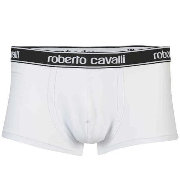 Roberto Cavalli Men's Monochrome Boxer - White - XXS - Blanc Image 1