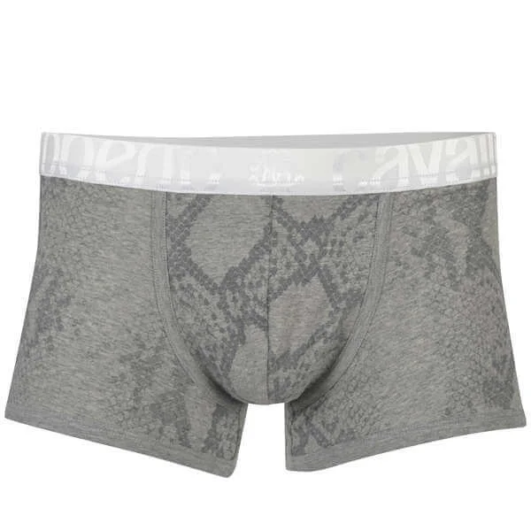 Roberto Cavalli Men's Snake Print Trunk - Grey - XXS - Gris Image 1