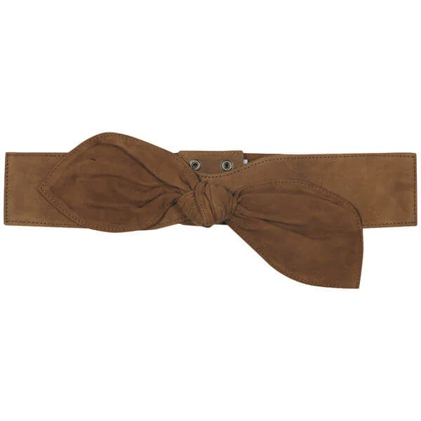 French Connection Women's Bow Leather Belt - S-M - BROGUE Image 1