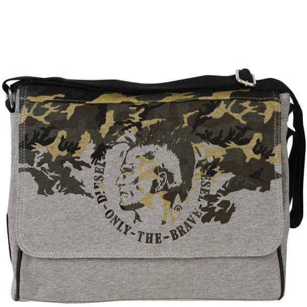 Diesel Happy Days Fleece Camo Ralph Camo Messenger Bag - Frost Grey Image 1