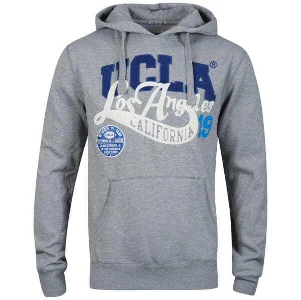 UCLA Men's John Applique Hooded Sweatshirt - Grey Marl - S - Gris Image 1