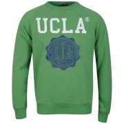 UCLA Men's Lauther Print Crew Neck Sweatshirt - Stone Green - S - Vert Citron Image 1