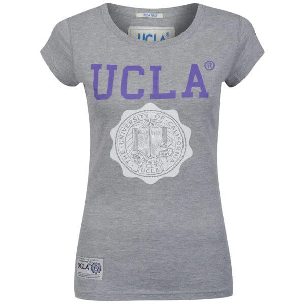 UCLA Women's May Logo Print T-Shirt - Grey marl - S - Gris Image 1