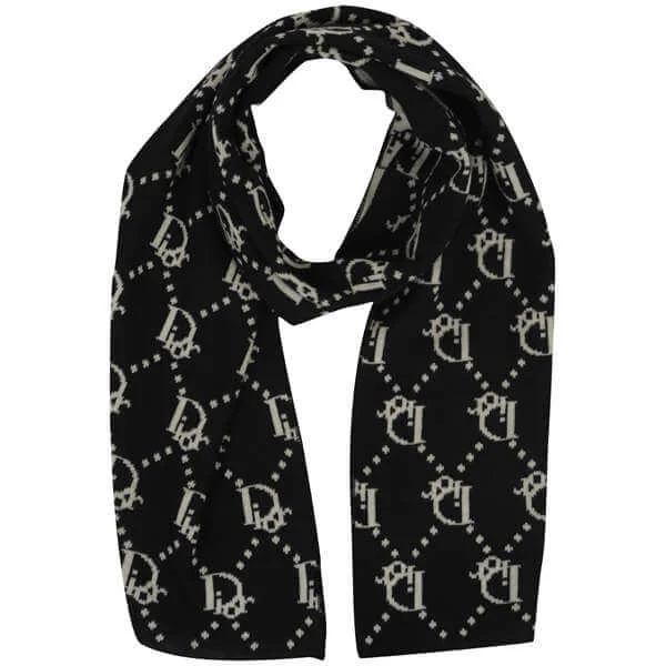 Christian Dior Women's Luxury Wool Scarf - Black Image 1