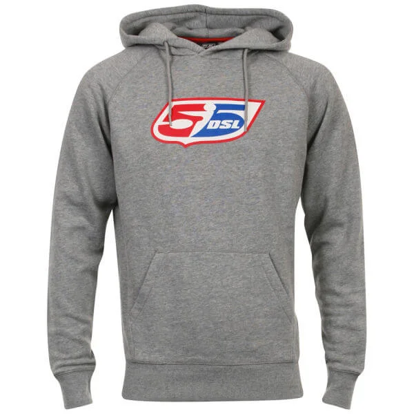 55DSL Men's F-Logo Hooded Sweatshirt - Grey - S - Gris Image 1