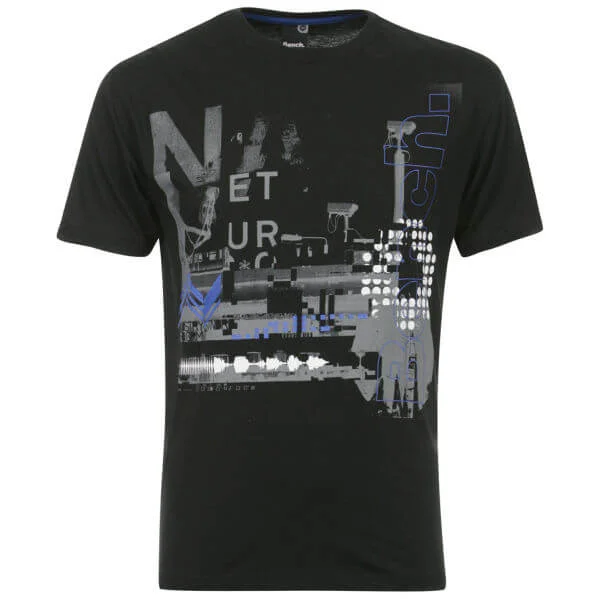 Bench Men's Street Print T-Shirt - Black - S - Noir Image 1
