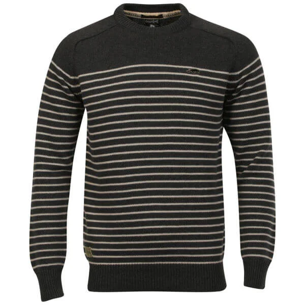 Jack & Jones Vintage Men's Seal Stripe Crew Neck - Grey - S - Gris Image 1
