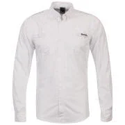 Bench Men's Roll Sleeve Shirt - White - M Image 1