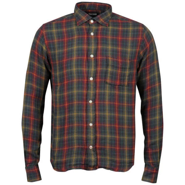 Hartford Men's Paul Doubleface Check Shirt - Red Multi - S - Rouge Image 1