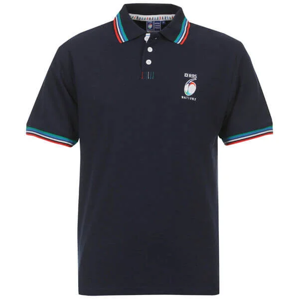 Six Nations Style Pique Polo - M - Navy Image 1