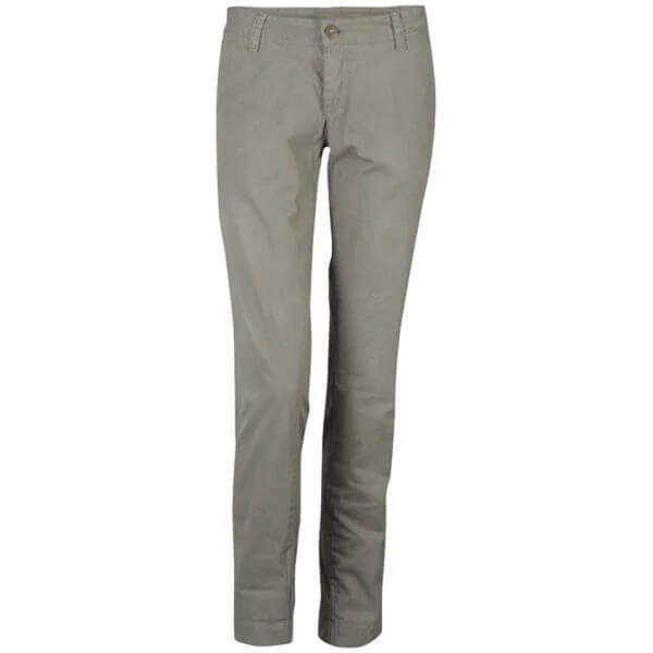 Pepe Women's Maurice Slim Leg Twill Trouser - Stone Green - 26 - Vert Citron Image 1