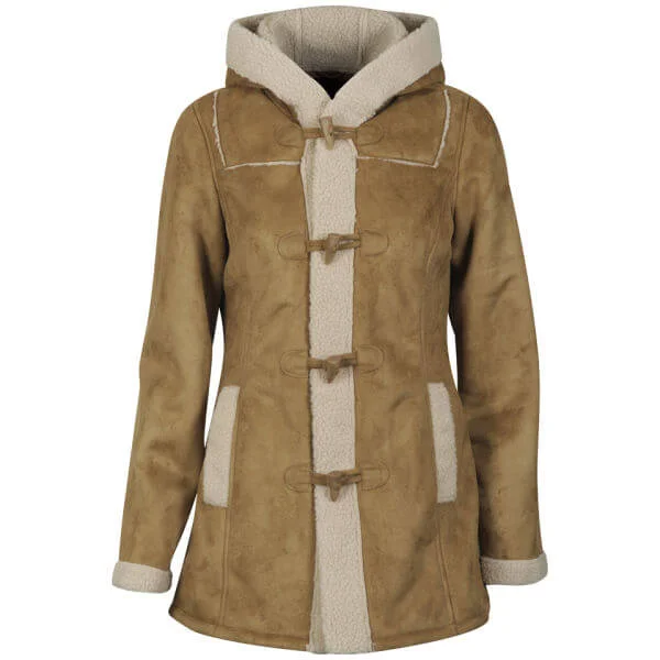 Vero Moda Women's Classico Shearling Duffle Coat - Caramel Camel - XS - Camel Image 1