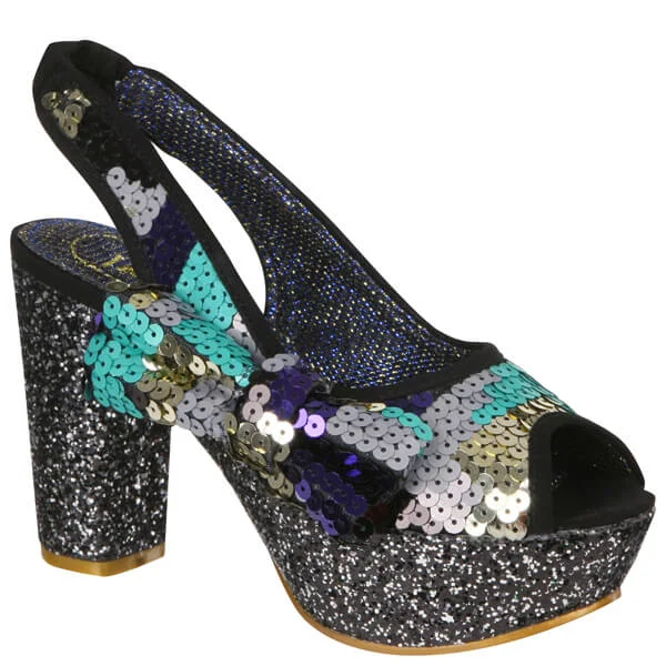 Irregular Choice Women's A Night Under The Stars Shoes - Purple Multi Sequin - 3 - Violet Image 1