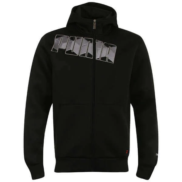 Puma Men's Hooded Sweatshirt - Black - S - Noir Image 1