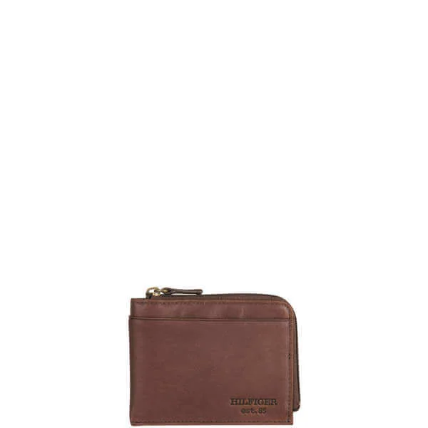 Tommy Hilfiger Men's Zip Card Holder Wallet - Brown Image 1
