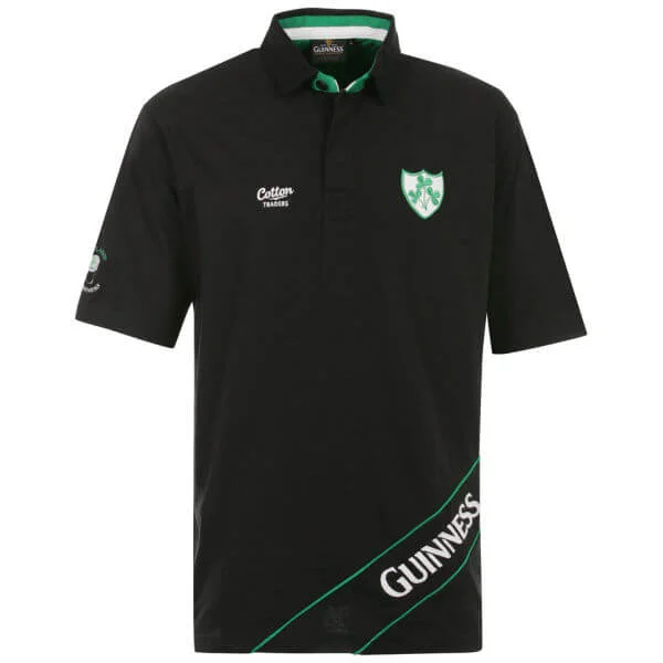 Cotton Traders Ireland Pique Polo Classic - Black - M - Vert Citron Image 1