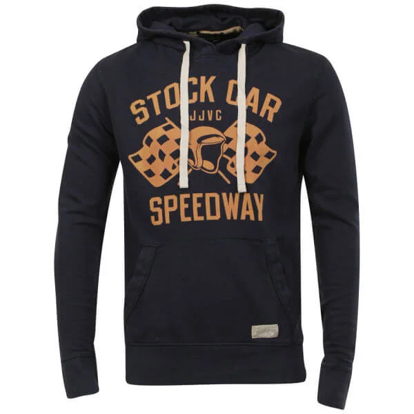 Jack & Jones Men's Vintage Del Mar Print Hoody - Navy - S - Bleu Marine Image 1