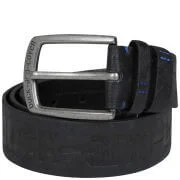 Duck and Cover Leather Seamed Belt - S - Noir Image 1
