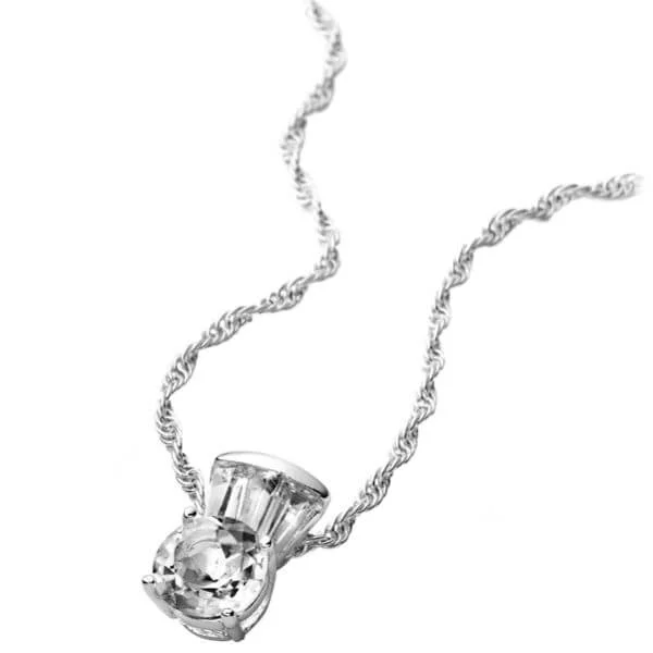 Collier Plaqué Argent Pendentif Topaze - One Size Image 1