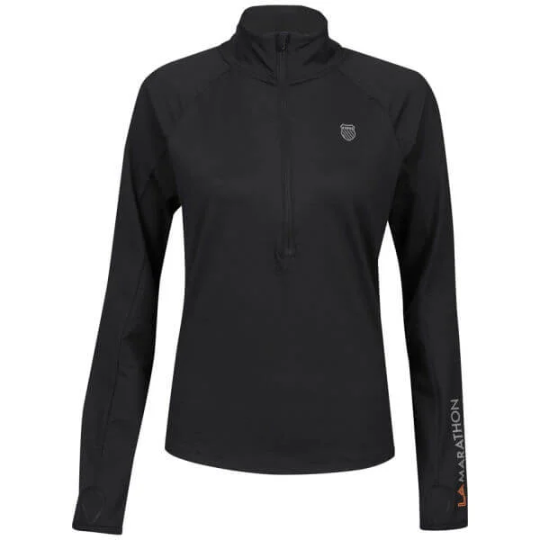 K-Swiss Women's Half Zip Top - Black - S - Noir Image 1