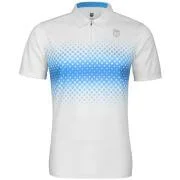 K-Swiss Men's Fading Stripe Polo Shirt - White/Brilliant Blue - M - White/Brilliant Blue Image 1