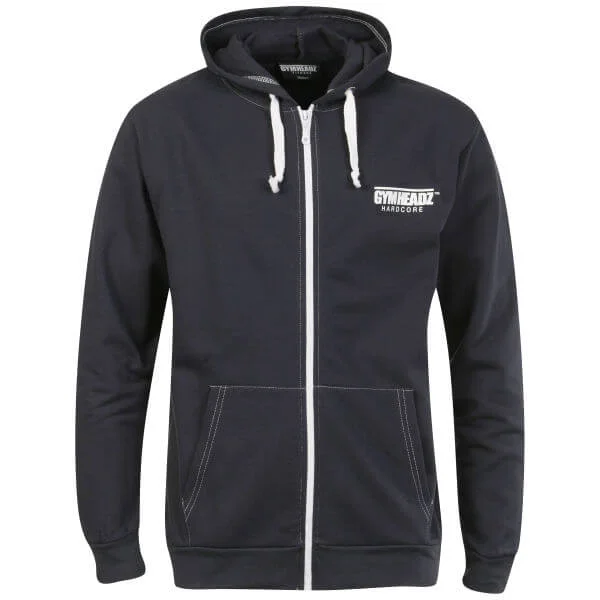 Gymheadz Men's Hardcore Hooded Jacket - Grey - S - Gris Image 1
