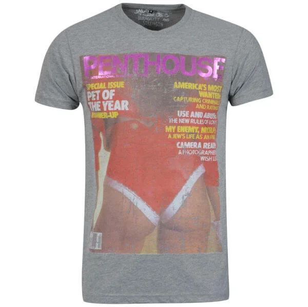 Jack & Jones Men's Penthouse T-shirt - Grey - S - Gris Image 1