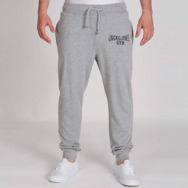 Jack & Jones Men's Vintage Gym Sweatpants - Grey Marl - S - Gris Chiné Image 1