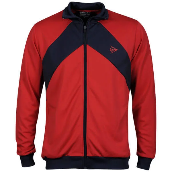 Dunlop Men's Play Tech Knitted Jacket - Red/Navy - S - Red/Navy Image 1
