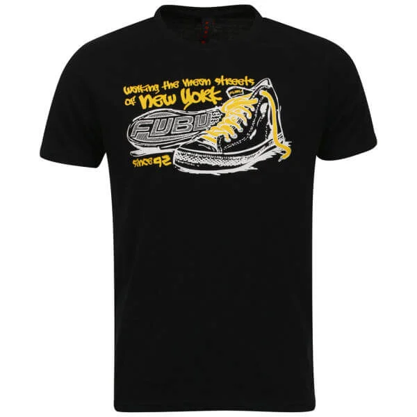 FUBU Men's Sneaker T-shirt - Black - S - Noir Image 1