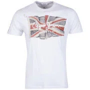 Pepe Men's Flag Logo T-Shirt - White - M - Blanc Image 1