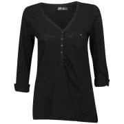 Brave Soul Women's Laila Button Top - Black - S - Noir Image 1