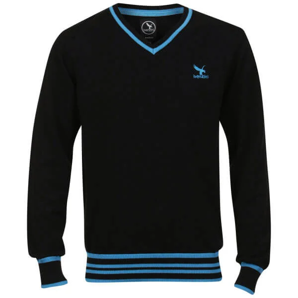 Benzini Men's Penn V-Neck Knit - Black - S - Noir Image 1