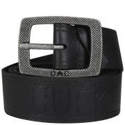 Duck and Cover Men's Embossed Belt - Black - M - Noir Image 1