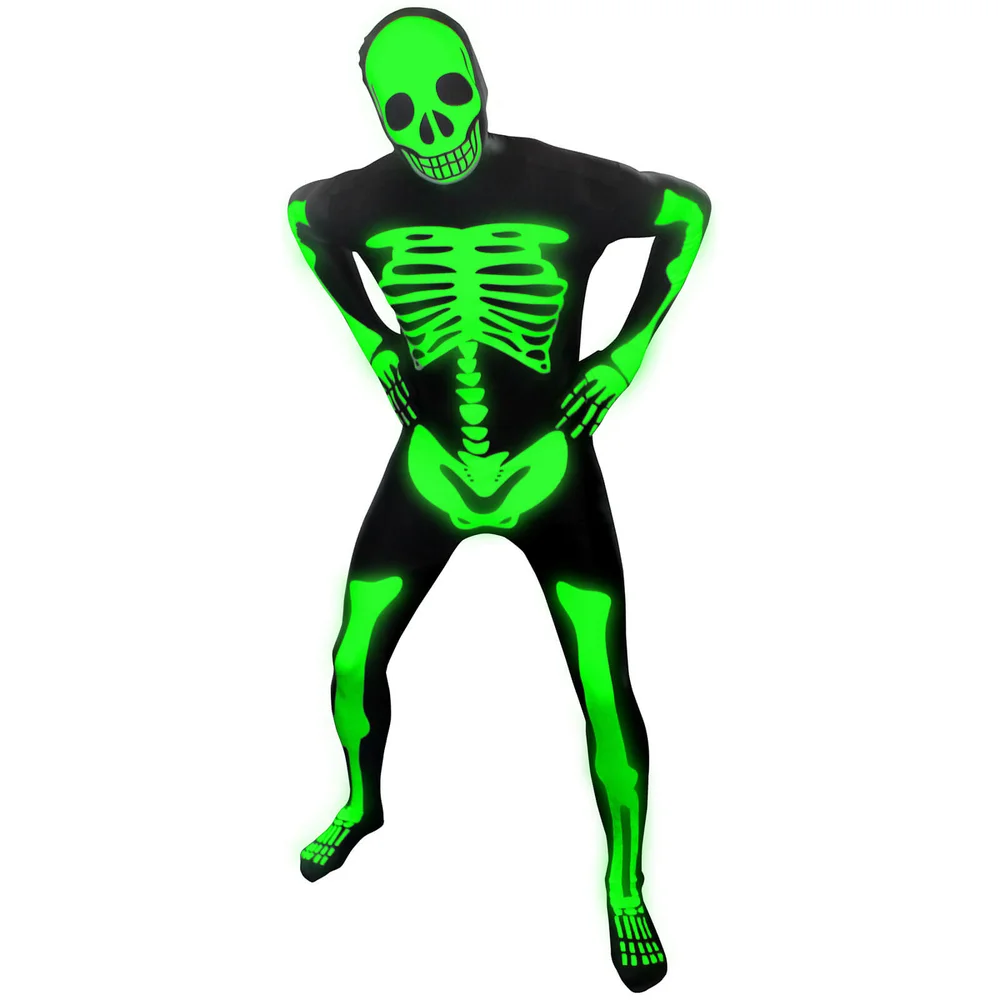 Morphsuit Adulte Squelette Phosphorescent - Noir - M Image 1