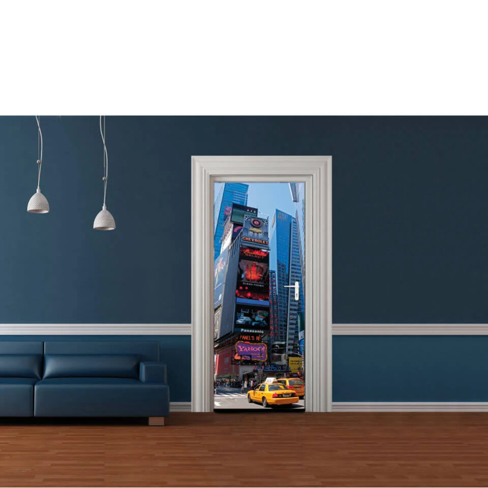 Mural de Porte Autocollant - Time Square New York Image 1