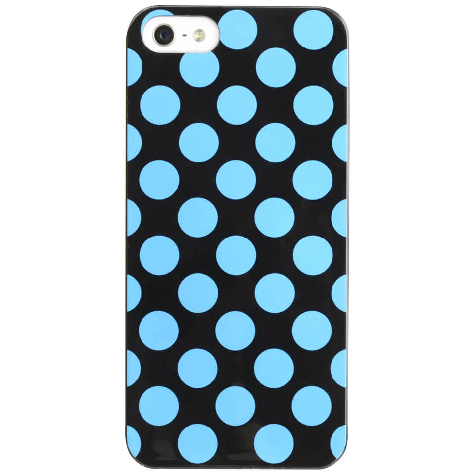 Coque pour iPhone 5 - Noir à Pois Bleus -Cygnett Image 1