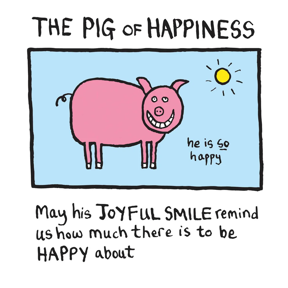 Impression Édition Limitée Pig of Happiness - Edward Monkton Image 1
