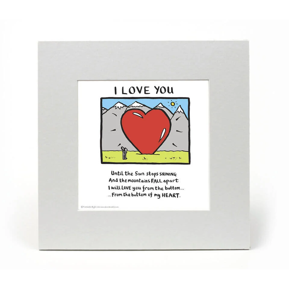 Edward Monkton I Love You - Impression d'art à tirage limité Image 1