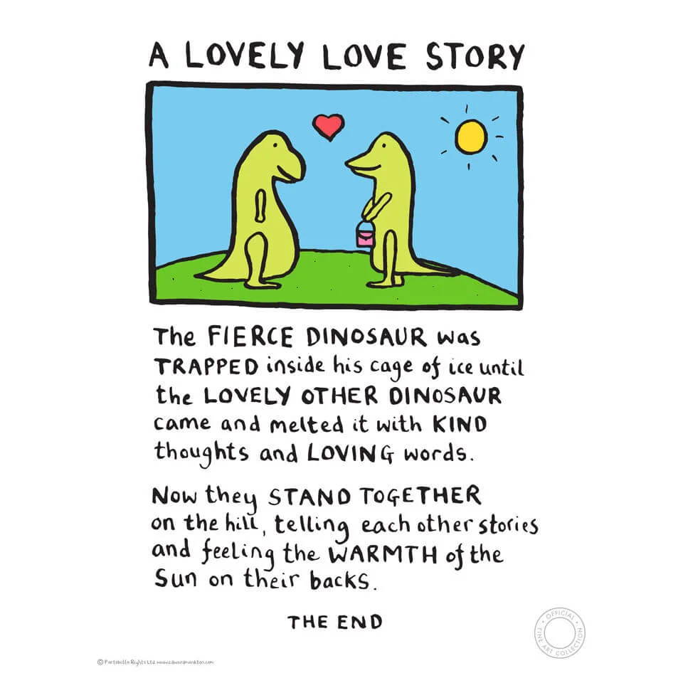 Impression Édition Limitée A Lovely Love Story - Edward Monkton Image 1