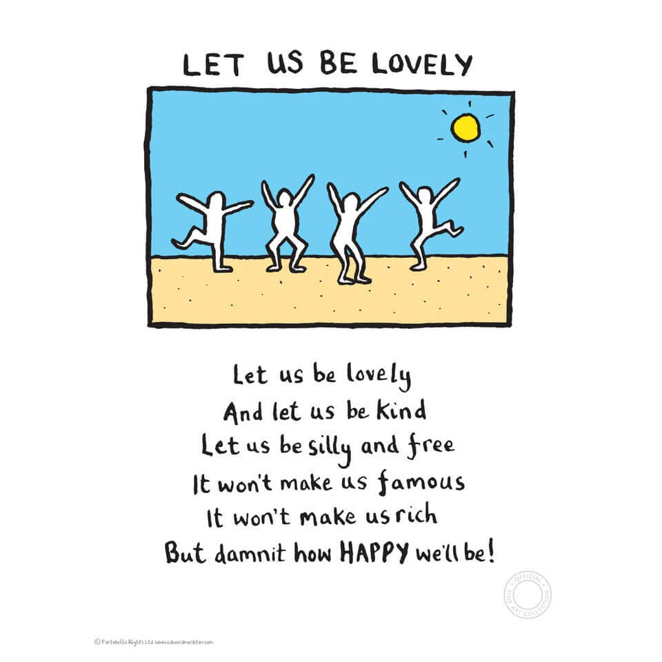 Impression Édition Limitée Let Us Be Lovely - Edward Monkton Image 1