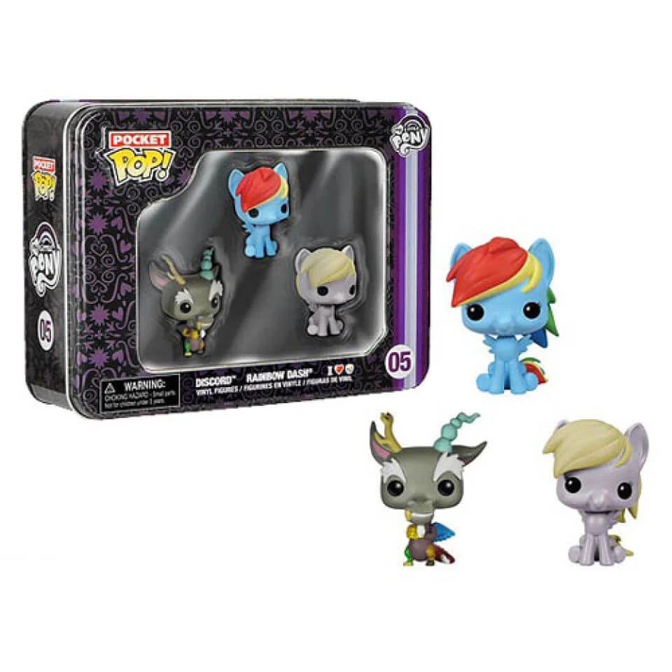 My Little Pony Pocket Mini Pop! Vinyl Figure 3 Pack Tin Image 1