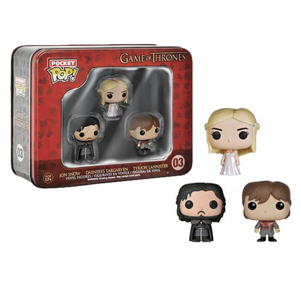 Game Of Thrones Pocket Mini Pop! Vinyl Figure 3 Pack Tin Image 1